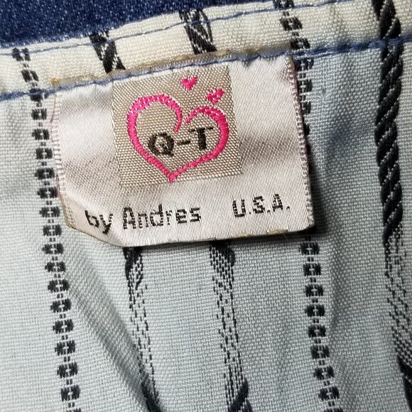 QT By Andres Women Overalls One Size Prairie Maternity Motherhood Jean Denim - Picture 8 of 9